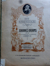 Klaviernoten Johannes Brahms -