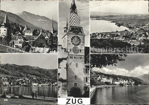 Zug panorama zugersee turm - zg,