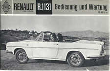 RENAULT FLORIDE  R 1131 Betriebsanleitung CABRIO Handbuch Bordbuch BA