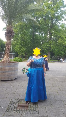 Blaues abend hochzeitskleid - blaues,