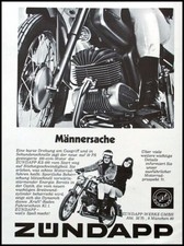 Zündapp KS 100, originale Werbung aus 1970  laminiert