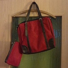 Set Hand Tasche Shopper Rot