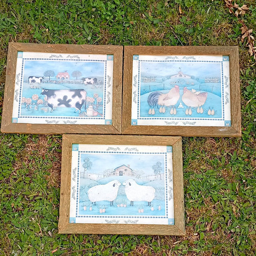 3er set gerahmte - gerahmte, wandbilder