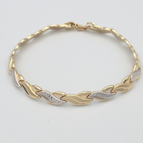 585 gold armband 20cm - gold, fantasie