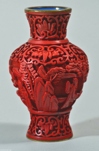 Chinalack vase rote lackvase - vase,