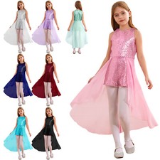 Mädchen Glitzer Kleider Festlich Partykleid Prom Party Pageant Prinzessin Party