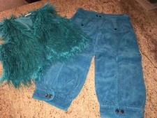 Stylische  7/8 Pumphose ? Gr. 146/152 Petrol + Zugabe Zottelweste