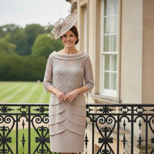 Taupefarbenes kleid für die - taupefarbenes,