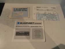 Blaupunkt Autoradio Betriebsanleitung mit Schaltbild für Heidelberg SM21
