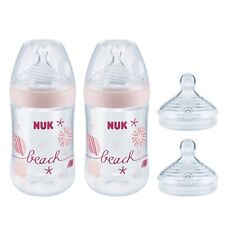 NUK Nature Sense Babyflasche 260ml Vorteilset mit 2er Silikon Sauger 6-18 M