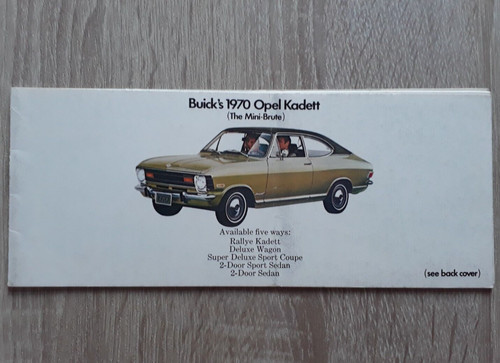Buick opel kadett range - buick,