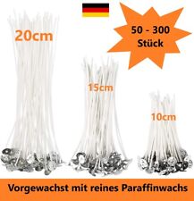 100/150/200 Stk. Kerzendocht 10,15,20cm mit Metallfuß, Naturbaumwolle Dochte