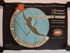 Plakat Till Nehmer Friedrichstadtpalast Staatszirkus Moskau 1956 Original DDR A3