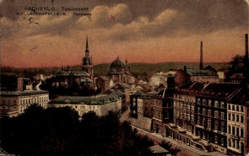Aachen totalansicht - ak,