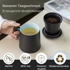 400ml Teetasse mit Deckel Sieb