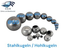 Eisenkugel Stahlkugel Hohlkugel Ø 20 bis 120mm mit Loch Zaunkugel