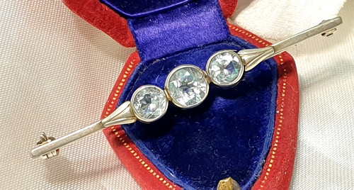835 silber brosche stabnadel - silber,