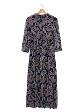 TAIFUN Damen Freizeitkleid Maxikleid Gr. 38/M Schwarz Paisley Bohemian Vintage