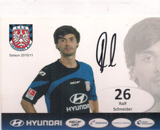Autogramm Ralf Schneider Fußballsp. Eintr. Frankfurt Originalunterschrift