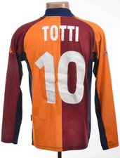 AS ROMA 2001/2002 DRITTES FUSSBALLTRIKOT KAPPA GRÖSSE L ERWACHSENE EUROPÄISCHE TOTTI 10