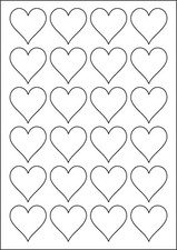 Herzförmige Etiketten - 24