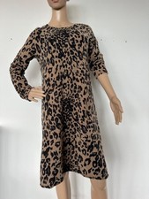 Kashmir-Wolle Kleid, Leopardenprint, Gr. M