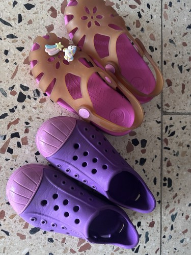 Crocs badeschuhe lila - crocs, lila-rosa