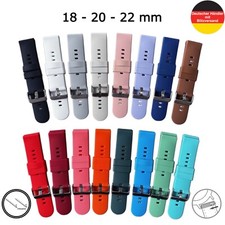 Silikon Uhrenarmband Armband 18 20 22 mm Universell Ersatzband Band Uhr Unisex