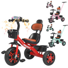 OYAJIA® Dreirad 3-in-1 Kinderdreirad Kinder Lenkstange Fahrrad Baby Kinderwagen