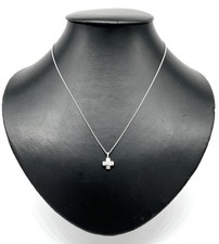 925/- Silberkette mit Anhänger, Esprit, Kreuz, 45 cm lang, 1 mm breit, Karabiner