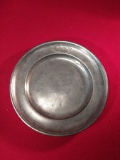  Antik Zinnteller graviert