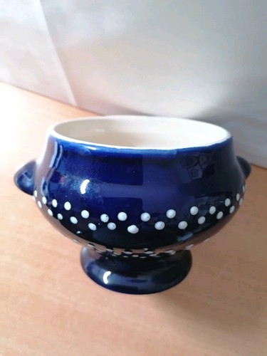 Schmalztopf keramik blau - blau, mit