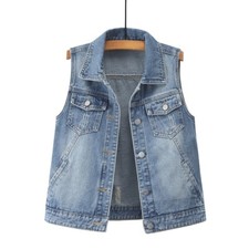 Damen Denim Weste Gilet