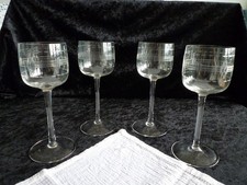 4 antike Art Déco Weingläser