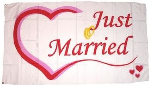 Fahne flagge hochzeit - hochzeit, just