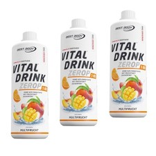 (30,99 EUR/l) Best Body Low Carb Vital Drink 3 x 1000ml Flasche Mineraldrink