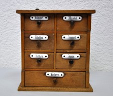 antiker Gewürzschrank Holz um