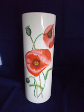 Blumenvase, Magu-CERA, Motiv Mohnblume, handbemalte Keramik, 28 cm