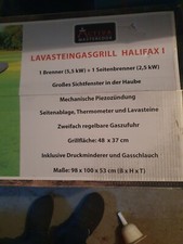 Lavastein Gasgrill auf Tisch