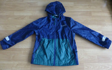 Crane Regenjacke Gr. 122/128 dunkelblau/grün mit Kapuze