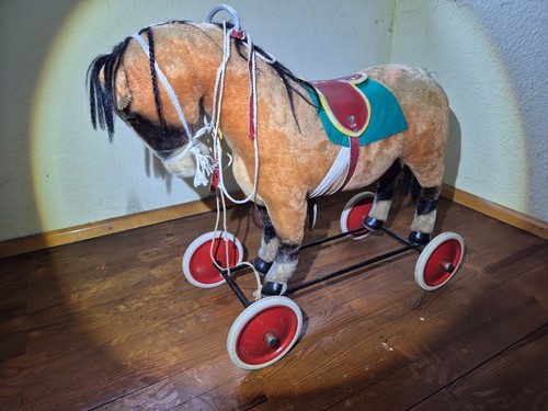 Steiff pferd auf räder alt - auf,