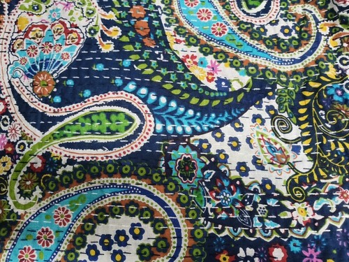 Floral kantha quilt indische - floral,