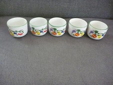 Dessertschalen, Dipschalen, klein, Obst, (Creme) Off-White/Mehrfarbig, 5 Stück