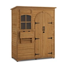 M MCombo Gartenschrank Geräteschuppen Holz, 73×144×185 cm (Natur)