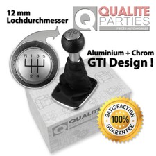 SCHALTKNAUF + SCHALTSACK FÜR VW GOLF 4 IV BORA GTI GTD TUNING CHROM 12mm