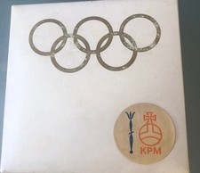 KPM Berlin Medaille Plakette Pierre de Coubertin Olympiade 1896 - 1972