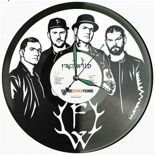 Frei wild schallplatt wanduhr - frei.wild,