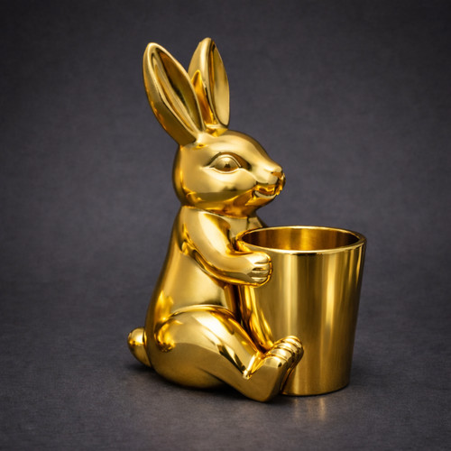 Keramik hase mit pflanztopf - hase,