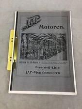 JAP Motoren Ersatzteilliste für JAP 200 cc Viertaktmotoren Oldtimer/ 50