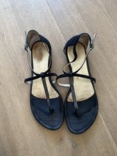 UNISA Sandalen Schwarz Leder Swarovski Steine 39